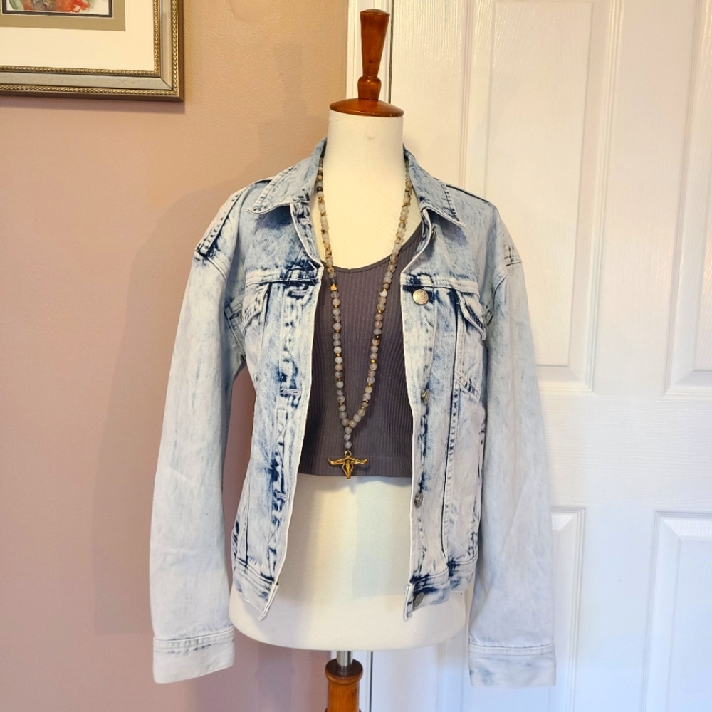 J. Crew Point Sur Acid Wash Denim Jacket